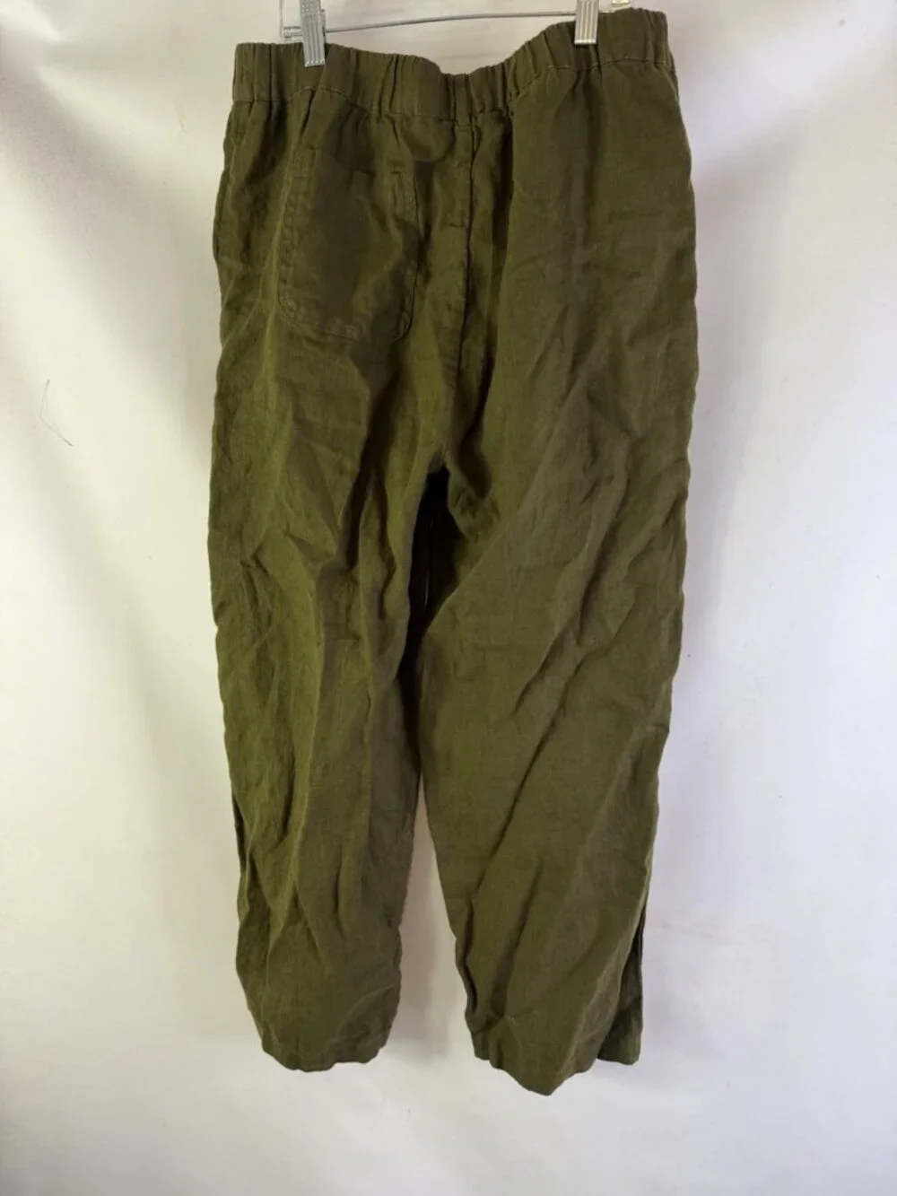 Quince Linen Pants Pull On Green Gauzy Flowy Capsule Beach